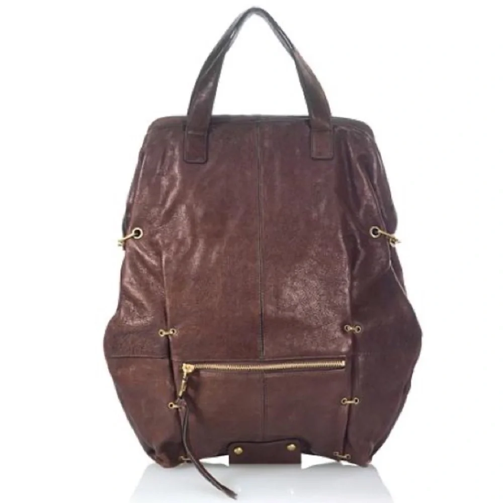 Brown KOOBA Ava Fold Over Hangbag